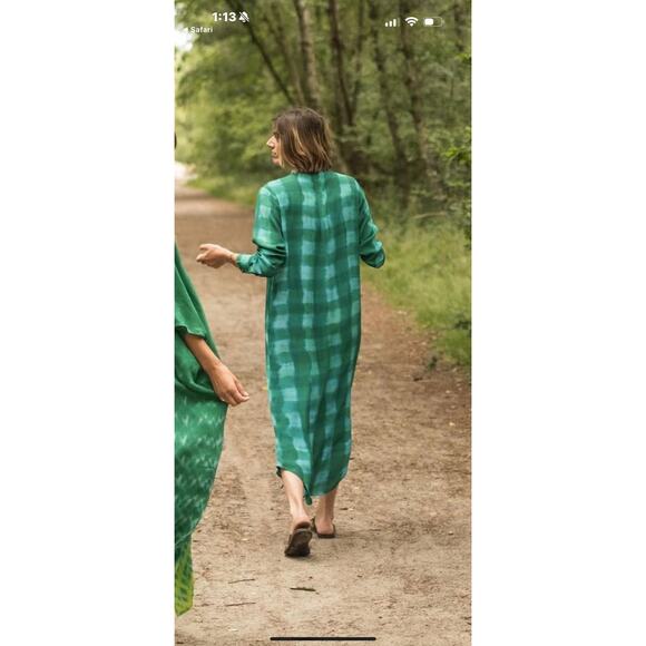 Nous Antwerp Checked Maxi Shirt Dress XS - Picture 2 of 12